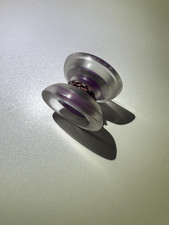 YoyoFactory Replay Pro Yoyo - Clear  Purple, Extra Strings  Counterweights
