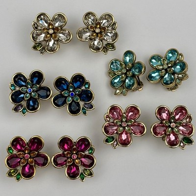 Heidi Daus ''Flower Show'' Crystal Button Earrings