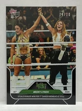 2025 Topps Now WWE #63 Becky Lynch & Lyra Valkyria BLACK Foil Parallel 04/10