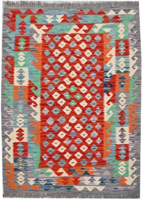 Tash Vintage Türkische Handarbeit Afghan Läufer Wollteppich Kelim Rug 150x100cm