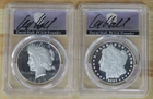 2023-S $1 Proof Morgan & Peace Dollars 2pc Set PCGS PR70DCAM First Day of Issue