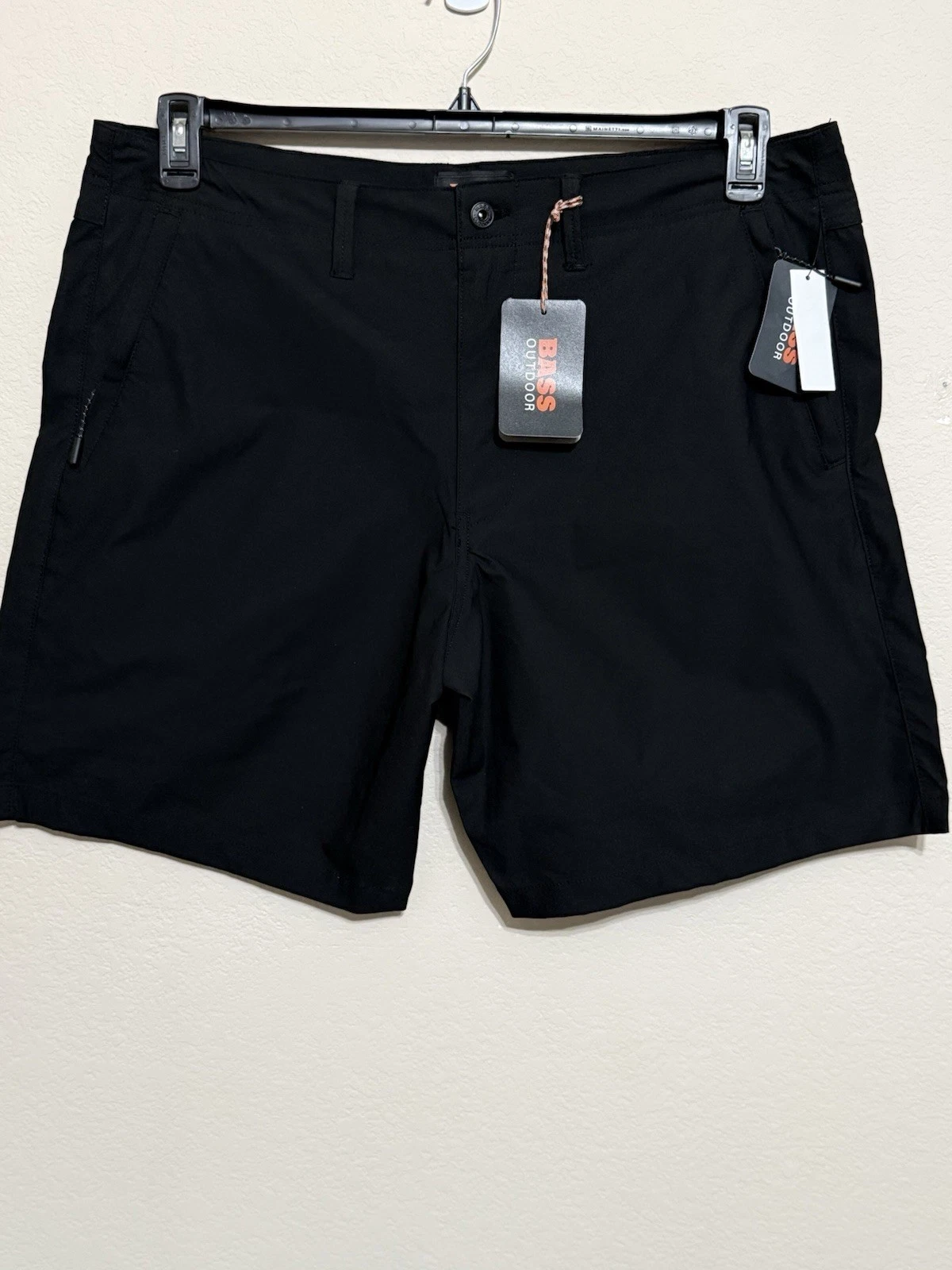 Bass Outdoor Mens Traveler Tech Commuter 8" Shorts Black 38