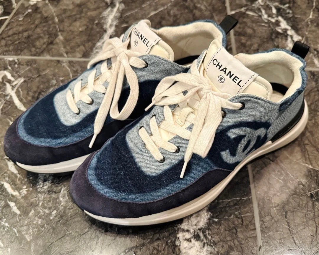 CHANEL ブルースニーカー 35 Chanel Sneaker Denim Blue for sale | eBay