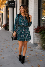 Express Dress Womens Small Floral Print Long Sleeve Lace Trim Cut Out Blouson
