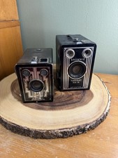 2 EASTMAN KODAK BROWNIE BOX CAMERA TARGET SIX- 16 VINTAGE ANTIQUE 1946-1951