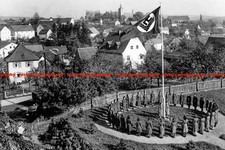 F019484 Fahne Appell Reichsarbeitsdienst RAD Lager Reinhardtsgrimma Sachsen um 194