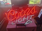 VTG Authentic COORS LIGHT Beer NEON Light Bar Sign USA  Union Made Works Great!