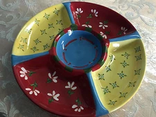 VINTAGE DANSK CHIP AND DIP SERVING PLATTER