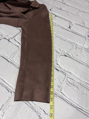 Cappotto Donna Franne Golde The Lawford Car, In Morbida Pelle Scamosciata Marrone, Taglia L - Foto 3