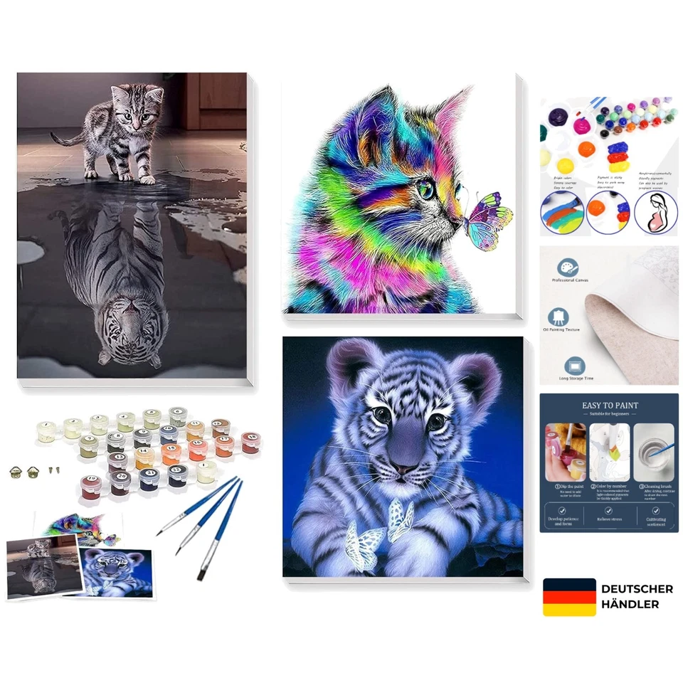 Malen nach Zahlen Erwachsene Tiere, Malen nach Zahlen ab 6 7 8 9 10 11 Jahre ...