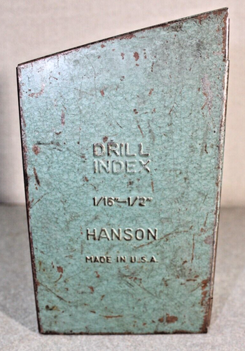Hanson Drill Index box Size 1/16" to 1/2" Metal Box USA - Picture 5 of 6
