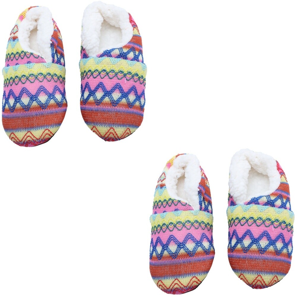 SAOLA 2 Paia Copriscarpe Suola Morbida Miss Donna Calzini Fuzzy Comodi Antiscivolo