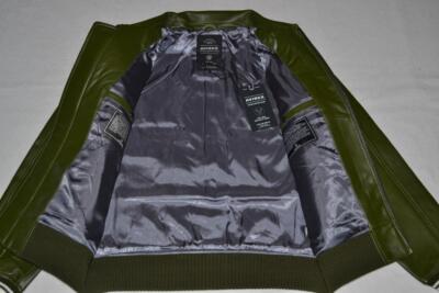 AUTHENTIC Avirex Icon Leather A1 BOMBER Jacket MENS OLIVE