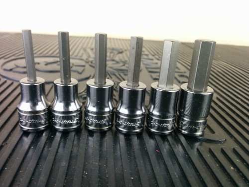 #ak376 NEW! Snap-on 3/8" drive 6pc Hex Socket Drivers From 208efay Set