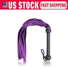 PU Leather Flogger Tassels Spanking Whip Torture Restraint Punishment Slave BDSM
