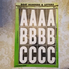 Hy-Ko Letters ONLY Self-Adhesive Sticky 3" Vinyl White on Black Labels (No #s)