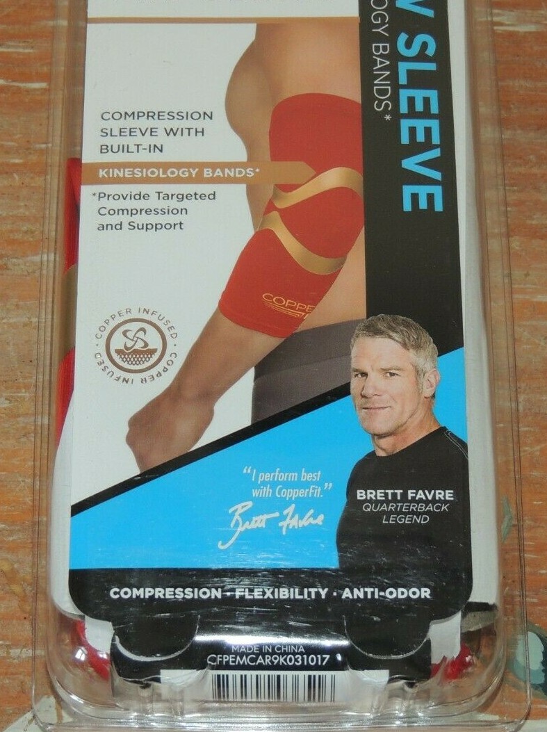 NEW COPPER FIT PRO SERIES RED PERFORMANCE COMPRESSION ELBOW SLEEVE