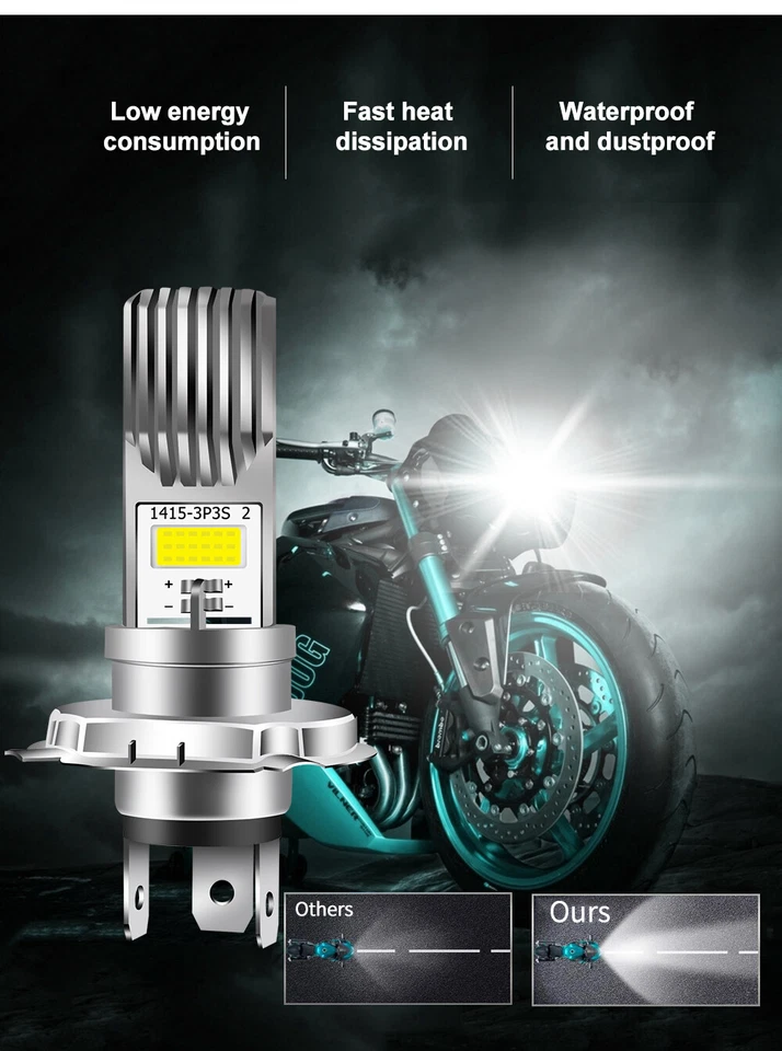 超亮 LED 灯泡适用于 Arctic 1997 - 2000 Panther 550 雪地摩托车: 高低 — 第 4/4 张图片