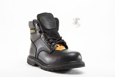 Men Work Boot Cobra C826S Steel Toe Black Leather Goodyear Welt Construction New