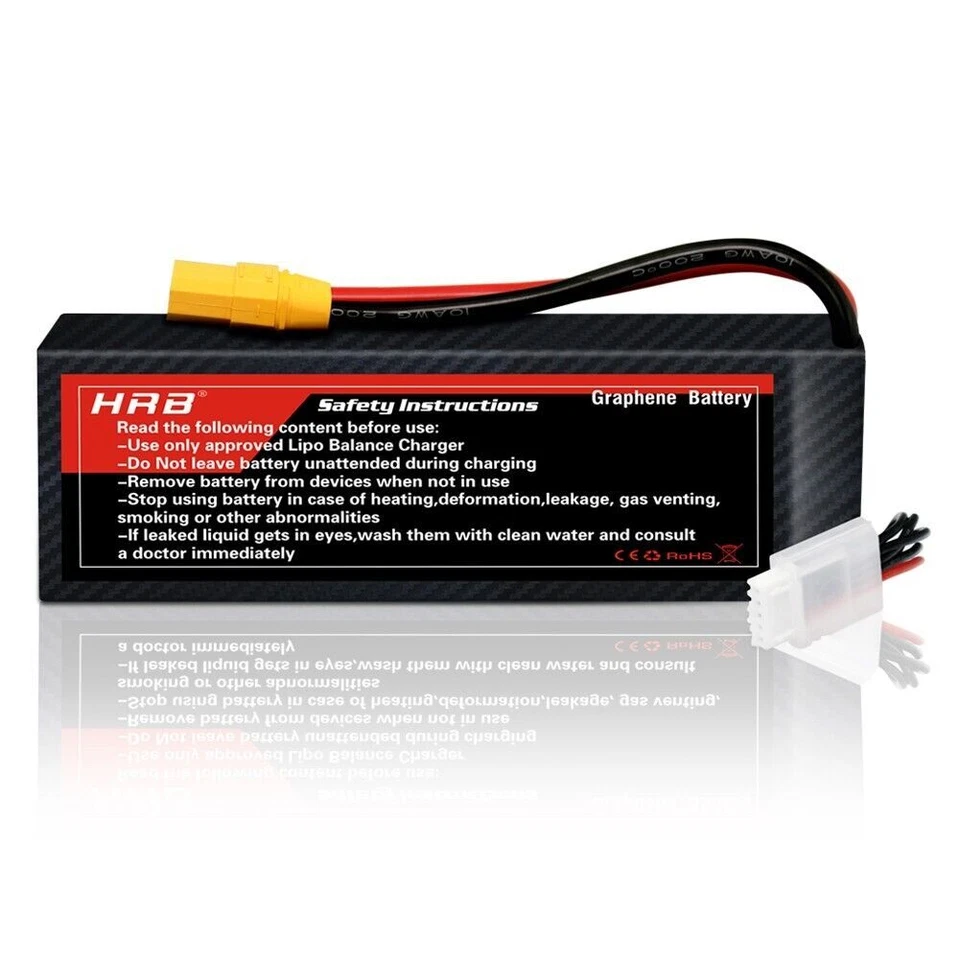 2x HRB 11,1V 3S 5000mAh XT90 Lipo Akku für RC Hubschrauber Drohne Truck Auto LKW - Bild 4 von 4