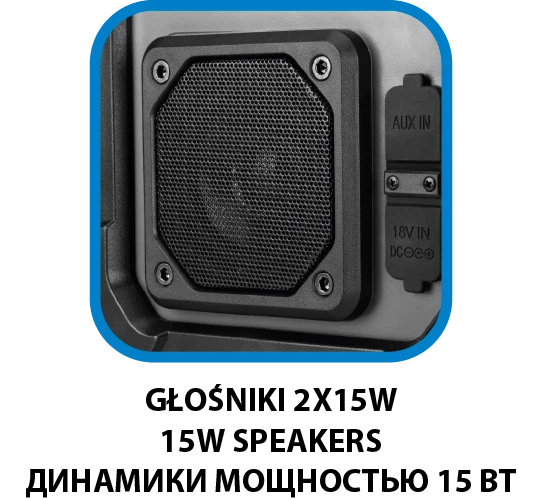 Graphite Energy+ 18V battery-powered construction site radio without battery - Image 4 of 4