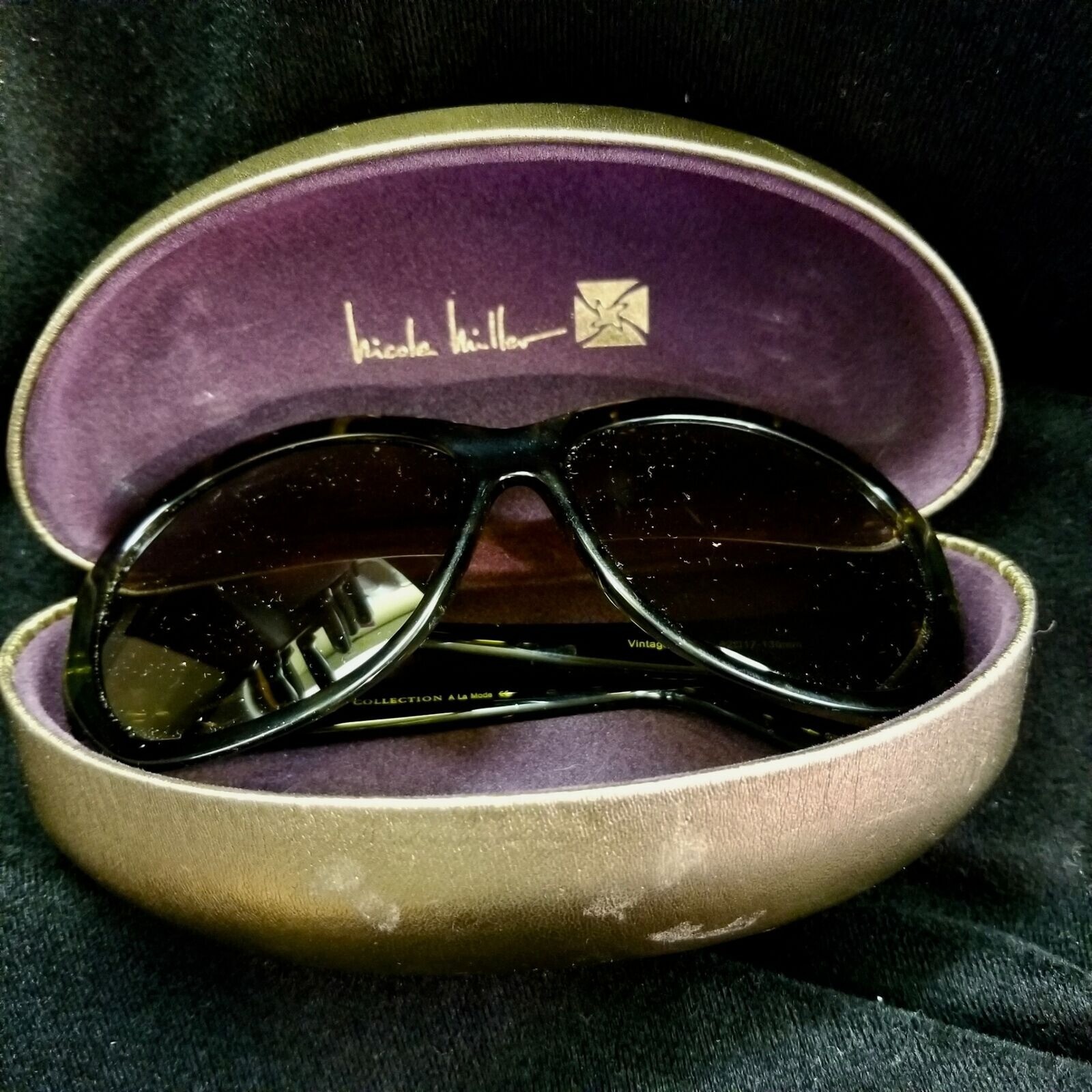 Nicole Miller Sunglasses A la Mode Black Tortoise 62 17-135mm Signature Eyewear