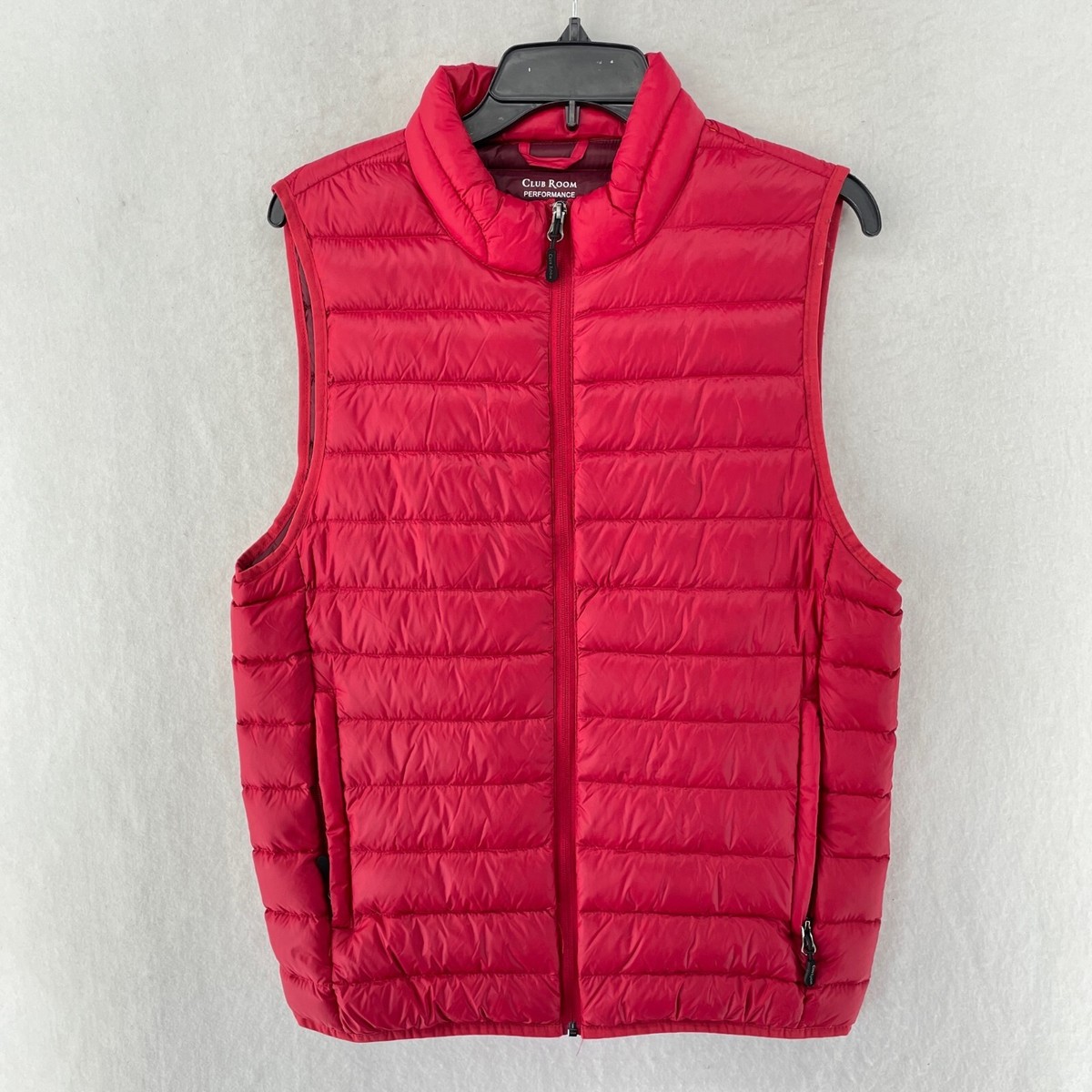 Club Room Performance Vest Mens S Red Wind Resistant Golf