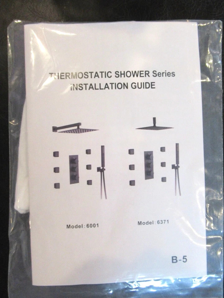 Luxus Gold M6001-A-12-BG Thermostatisch Niederschläge Duschkopf Combo Set Neu - Bild 4 von 4