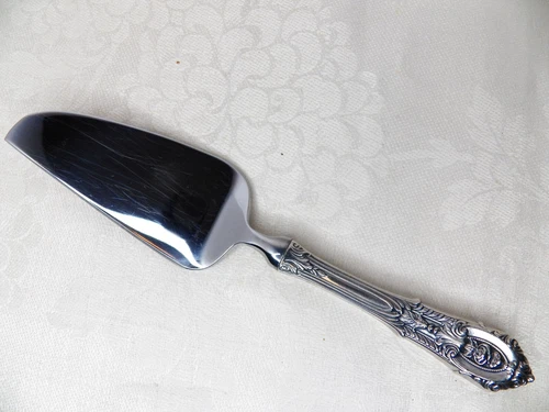 WALLACE ROSE POINT STERLING SILVER HANDLE CHEESE KNIFE 7" NO MONOGRAM