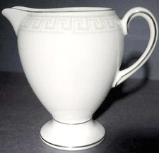 Wedgwood Athens Creamer Globe Shape 4" Greek Key Band ENGLAND New No Box