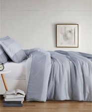 Truly Soft Modern Horizontal Multi Stripe 3-Pc. Duvet Set - FULL / QUEEN - Gray