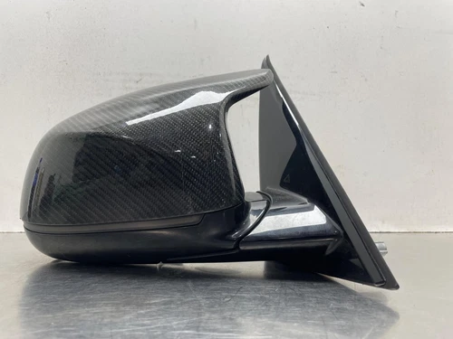 15 BMW X3 OEM Right Hand Passengers Side Power Door Mirror Carbon Fiber Cover 16