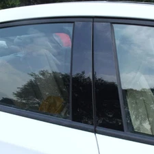 6PCS Black Pillar Post Door Window Trim Cover Kit For 2016-2020 Honda Civic 10th