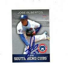 Jose Albertos signed autographed 2018 South Bend Cubs team set card Mexico