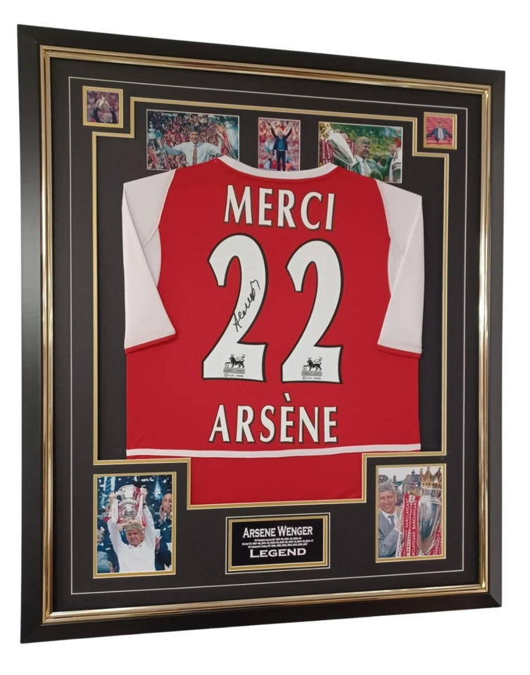 LEGEND ARSENE WENGER  Signed Shirt Autographed Jersey Framed Invincibles - Image 4 of 4