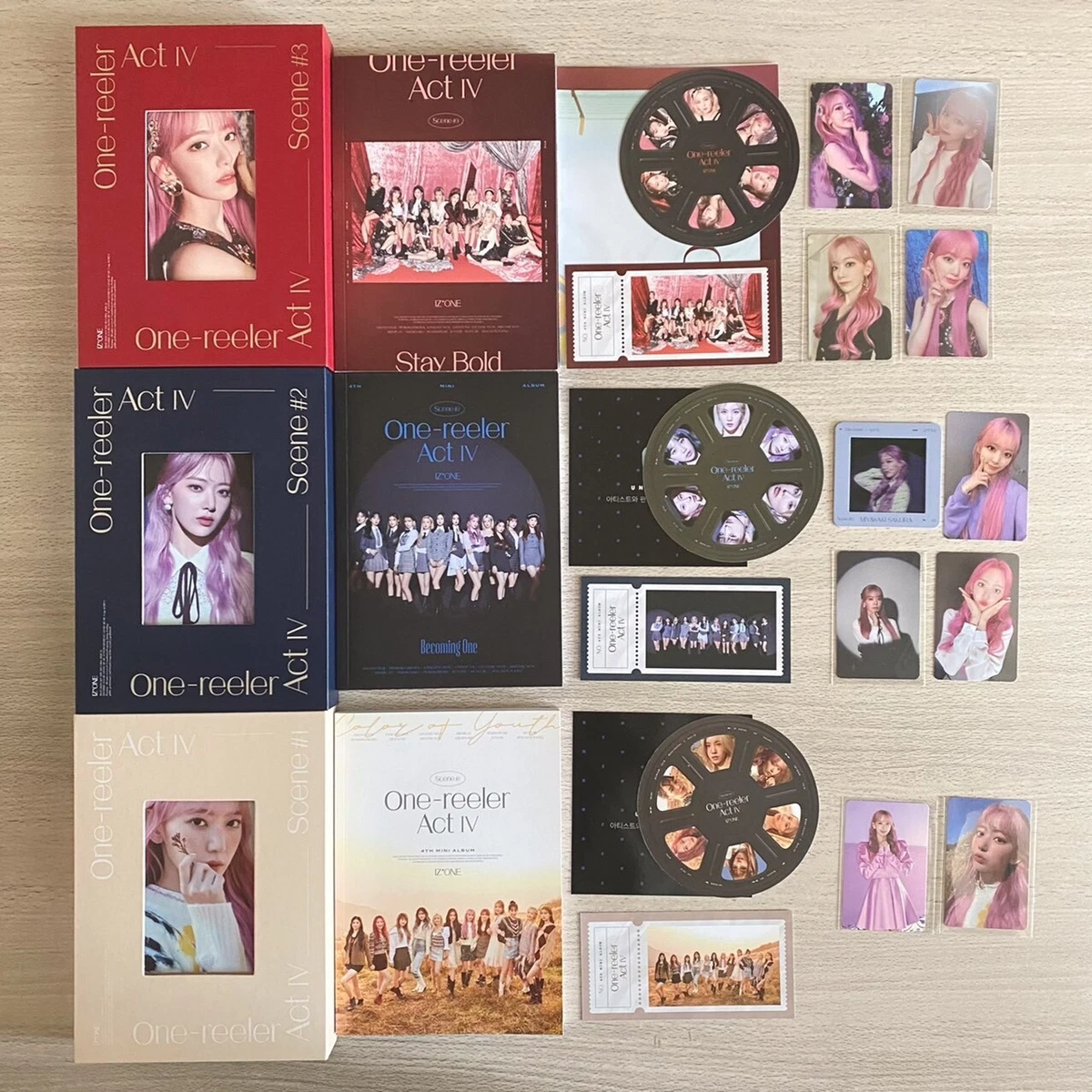 iz*one 4th mini album One-reeler Act IV 3ver. Sakura set IZONE LE SERRAFIM