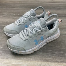 Big Girls Under Armour Assert 10 AC 'Paint Splatter' 3027092 Gray Size 7 Youth
