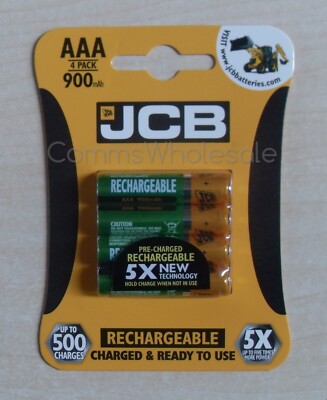 4 x Wiederaufladbarer NiMH 900mAh AAA Akku Telefon für BT4500 BT6500 BT8500