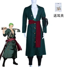 One Set Roronoa Zoro Cosplay Costume Outfits Halloween Party Dress Up Kid Adult