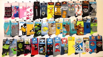 New Cartoon & Movie Nostalgic Novelty Crew Socks Womens Mens Odd Sox Gag Gift