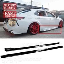 For Toyota Camry LE SE XSE XLE 18-2025 V Style Gloss Black Side Skirt Extension