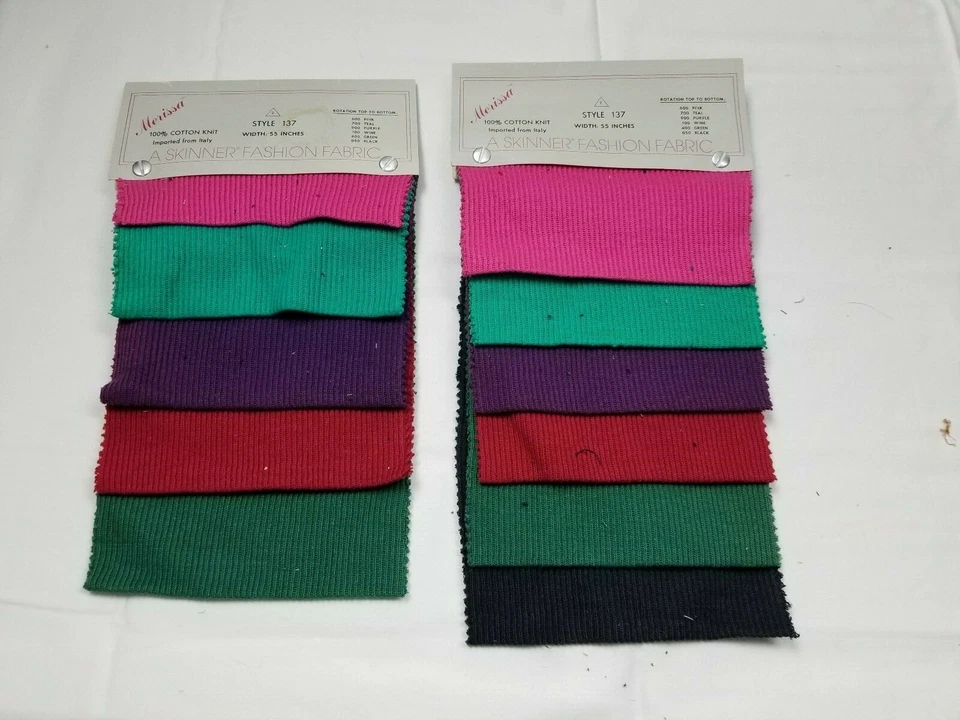 Springs Industries Salesman Samples Italy Import Merissa 1985 100% Cotton Knit - Image 4 of 4