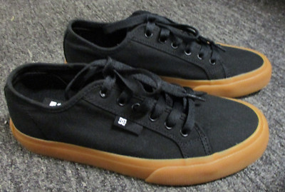 DC Skateboard Shoe, Black with Brown Sole, ADYS300591 Men's Manual - Size USA 7