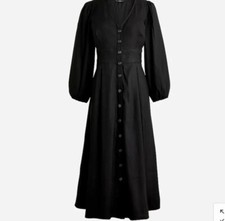 J Crew dress. Size 4. Black. Midi. Excellent condition