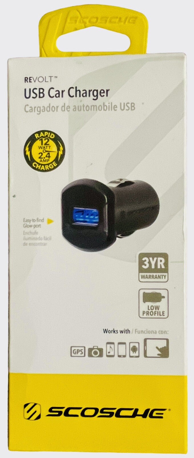 Scosche Revolt Charger Single Port Type A 12W USB121M - NEW