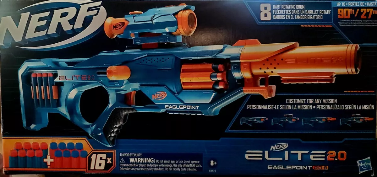 Lançador Nerf Elite 2.0 Eaglepoint Rd-8 Com 16 Dardos -f0424