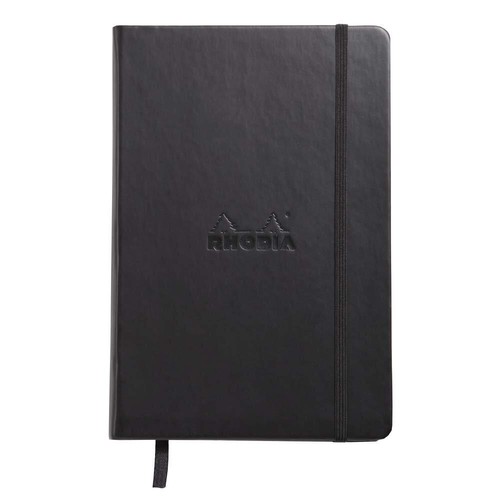 New_Rhodia Webnotebook - A5 (5.5 x 8.25 inches), Lined, Black_Black_SZ_5 1/2 x 8