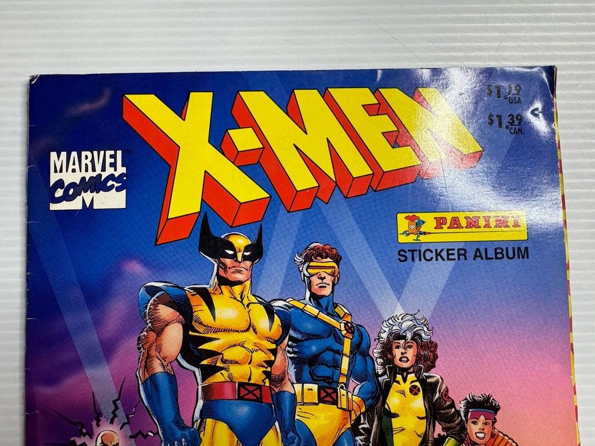 X-Men 1994 Marvel Comics Panini Sticker Album Complete Set Vintage 