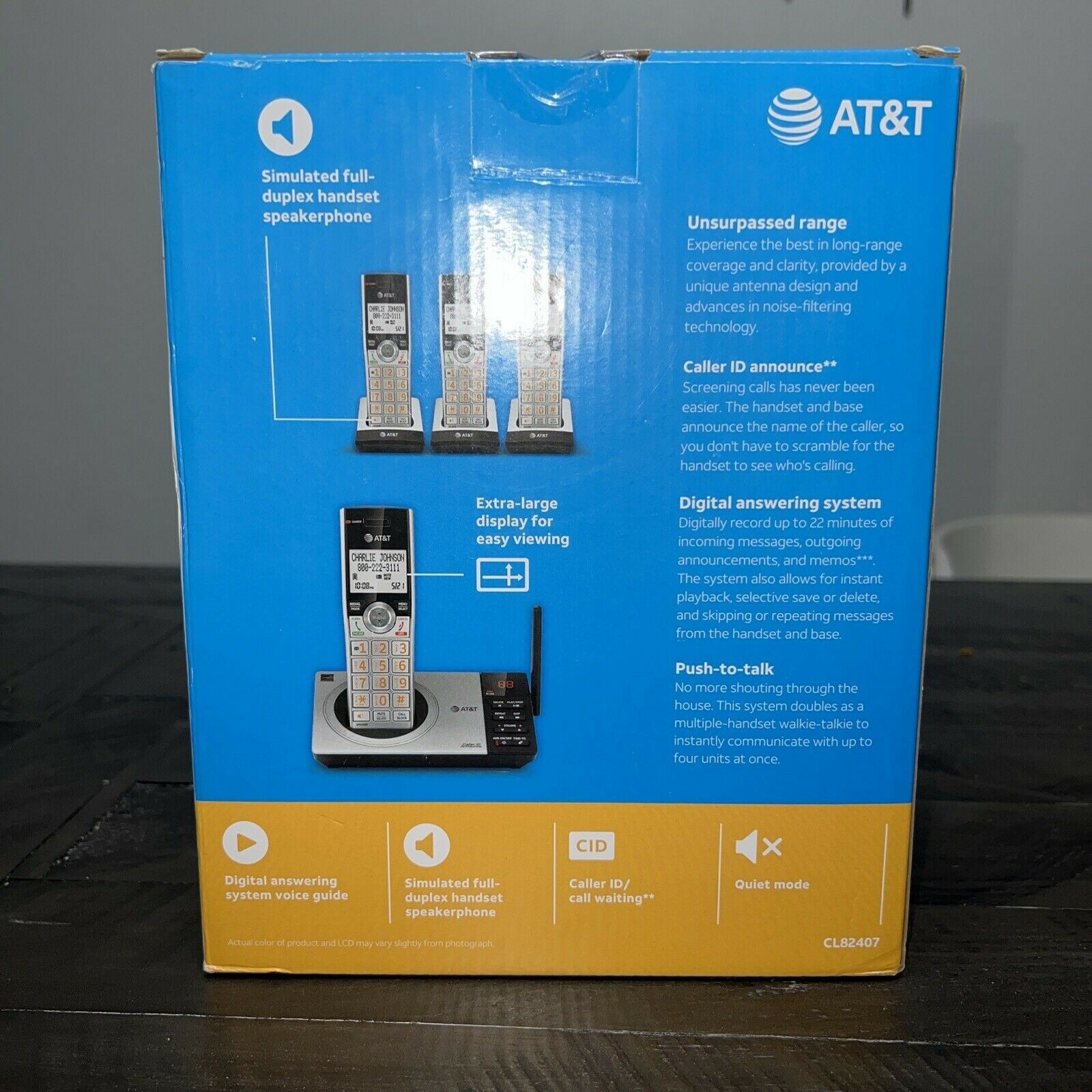 AT&T Cordless Phone System 4 Handset 6.0 Expandable Answering System