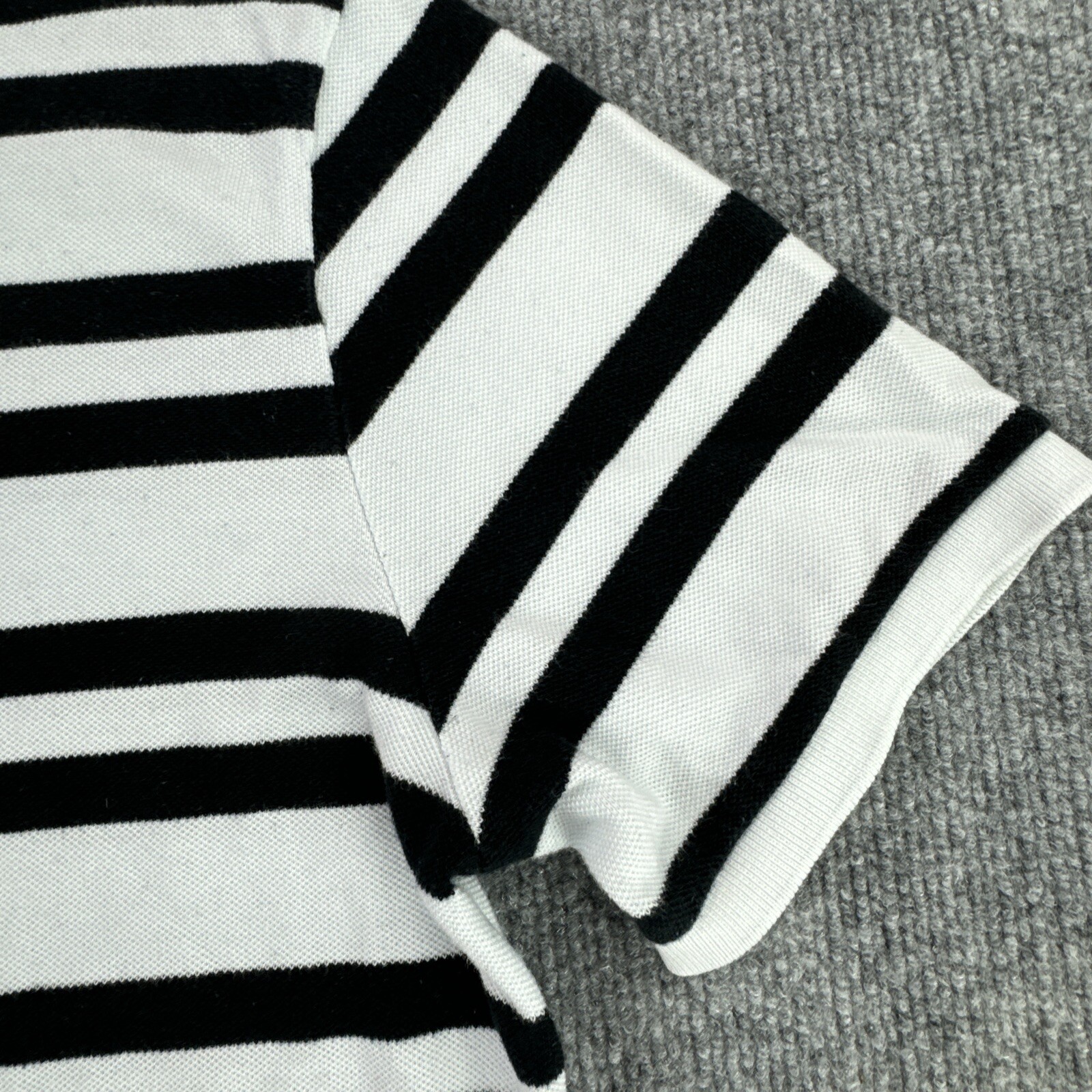 Polo Ralph Lauren camicia uomo M vestibilità personalizzata righe bianco pony cotone colletto